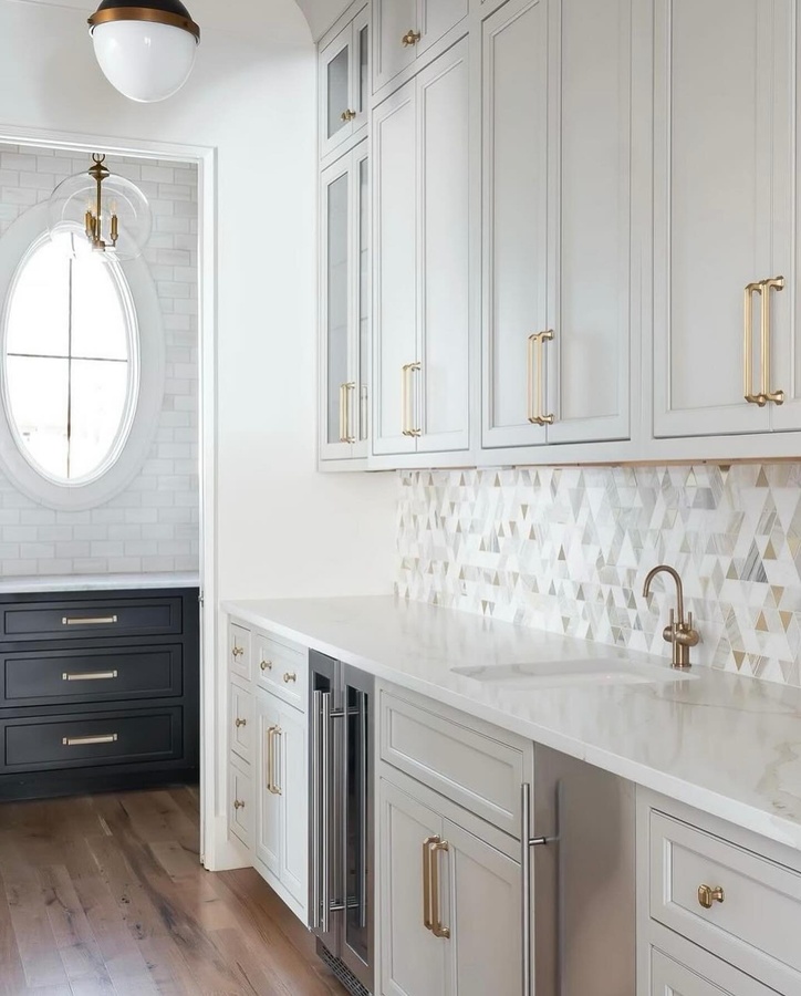 White and black shaker kitchen cabinetry by Designer Cabinets