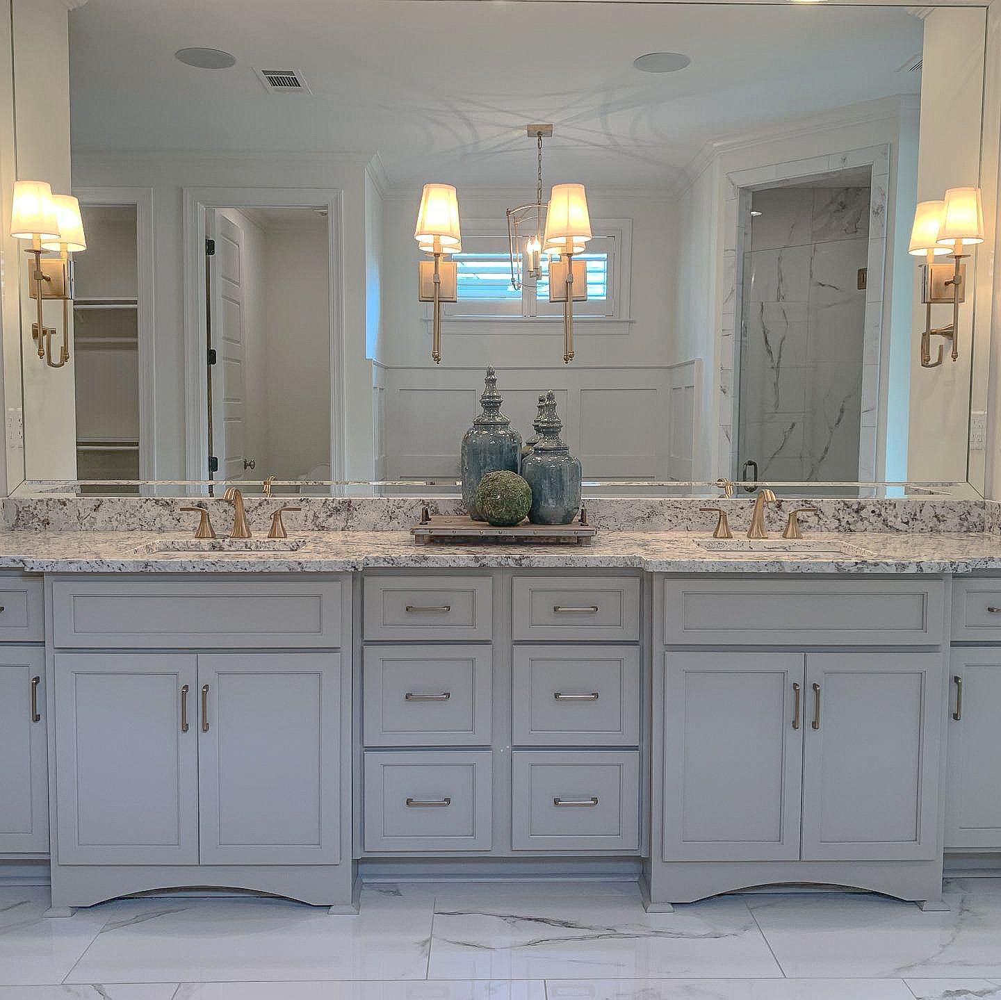 Custom bathroom and laundry cabinets by Designer Cabinets